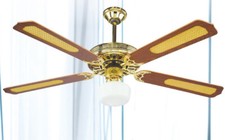 VENTILATORE DA SOFFITTO DCG VECRD43TL CON TELECOMANDO 1 LUCE 4 PALE IN LEGNO
