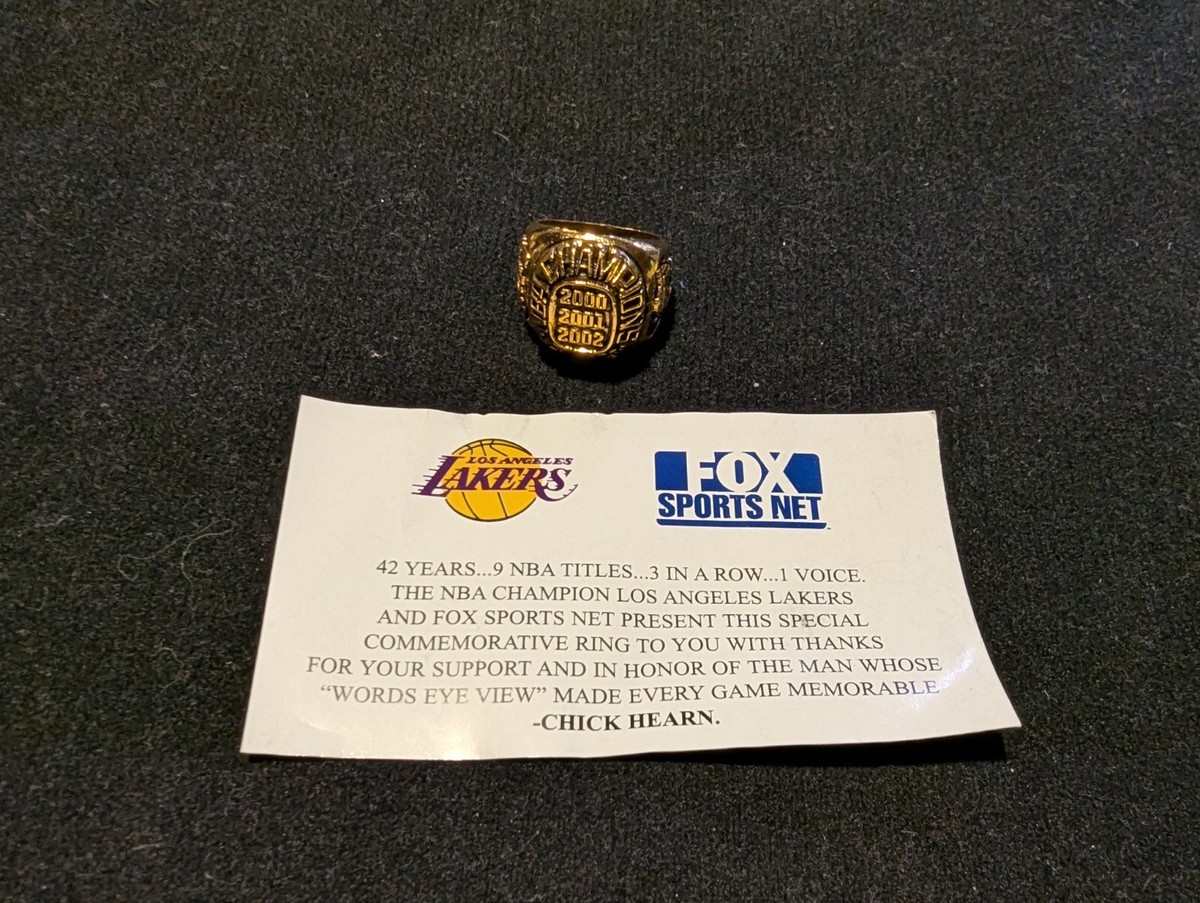 Los Angeles LAKERS 2000-2002, 3-peat RING Staples Center exclusive