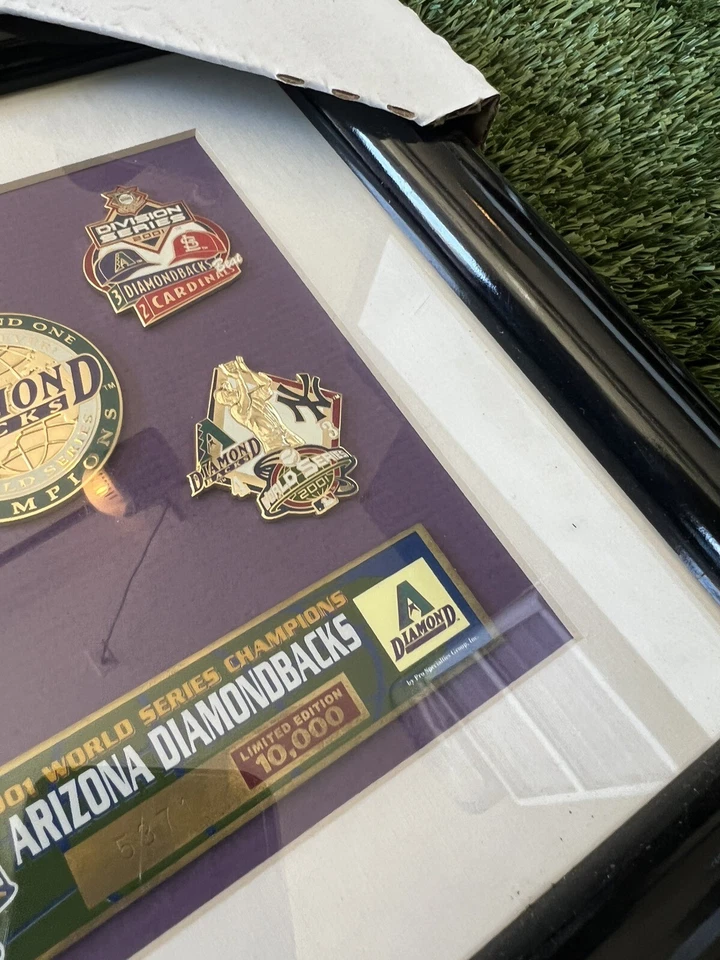 Arizona Diamondbacks 2001 World Champion Pin Set Picture Frame - Image 4 of 4