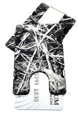 Camo, Black and White, BilletVault Wallet Alum.RFID protected black anodized
