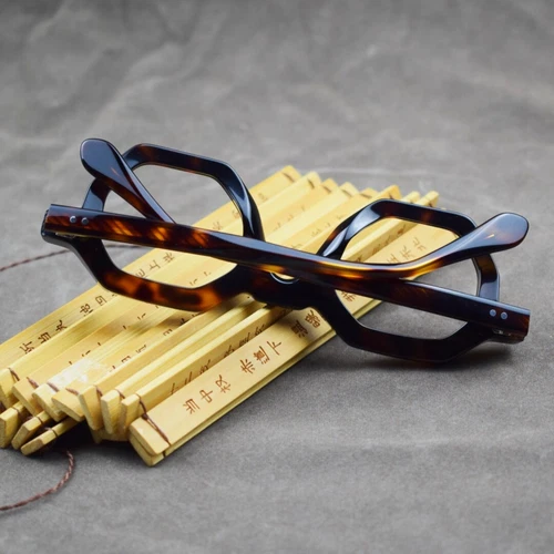 Acetat Vintage Brille quadratisch Männer Frauen klare Gläser Retro Brille Gestell - Bild 43 von 51