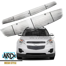 Fits 2010-2015 Chevy Equinox Chrome Main Upper  Billet Grille Grill Insert Combo