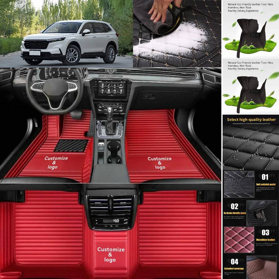 For Honda CR-V Car Floor Mats Custom Carpets All Weather Waterproof Anti-Slip