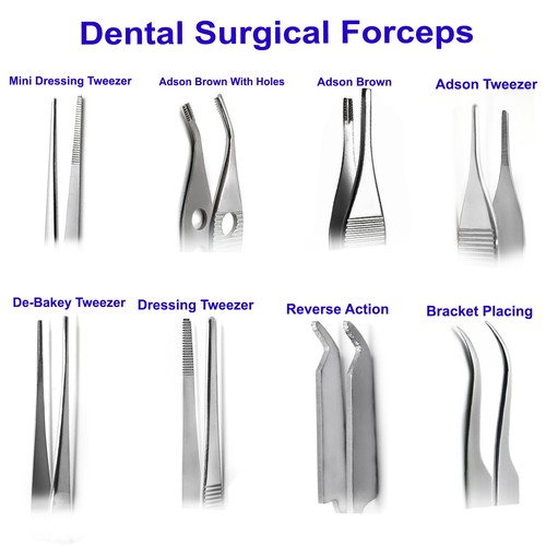 Dental Surgical Cotton Pliers Thumb Grasping Forceps Dressing Holding