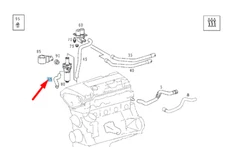 MERCEDES-BENZ SLK R170 RECIRCULATING PUMP TO ENGINE HOSE A1708321194