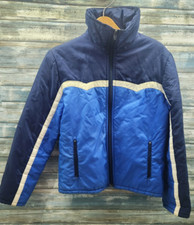 Vintage Kingsport Winter Blue/White Winter Ski Jacket Boys Sz L 14-16 NICE