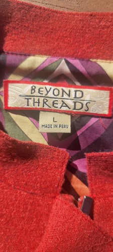 Beyond Threads Alpaca Wool Pima Cotton Business Casual Career Jacket Size Large - Picture 2 of 8
