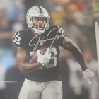 Josh Jacobs Las Vegas Raiders Signed Autographed Football Photo AEU COA