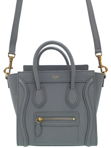 Celine Nano Luggage 189243AQL.10KL Leather Kohl 2WAY Shoulder Bag