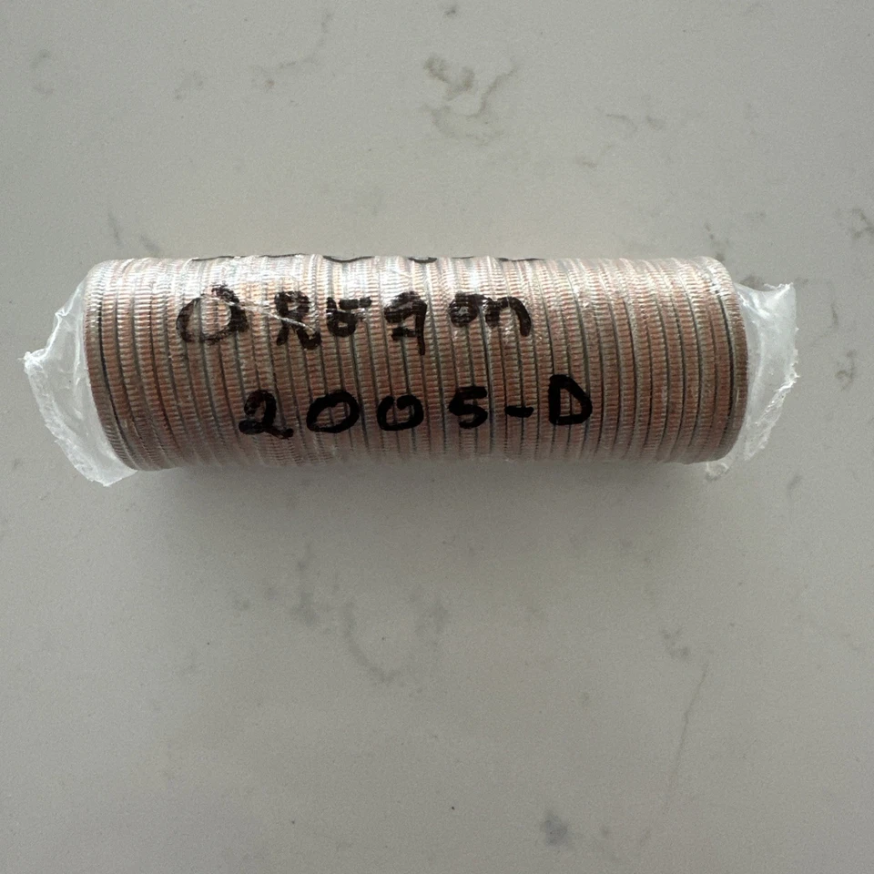 2005 US Mint Oregon State Quarter D & P, (2) $10 Rolls, Unopened - Image 2 of 3