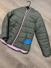 Columbia Katelyn Crest II Hooded Full Zip Puffer Jacket Faux Fur 14-16