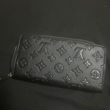 Louis Vuitton Zippy Long Wallet Monogram Empreinte Black Leather Excellent