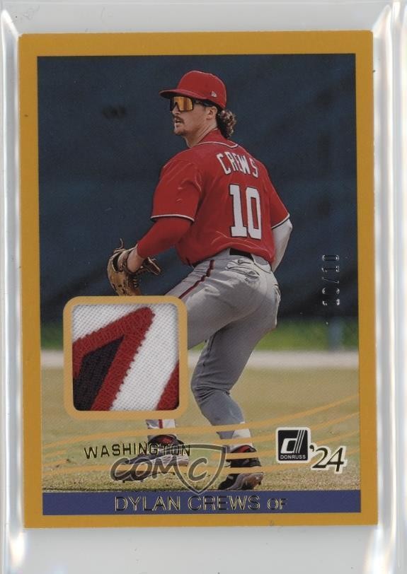 2024 Panini Donruss Retro 1984 Materials Gold 10/10 Dylan Crews #19 t9h