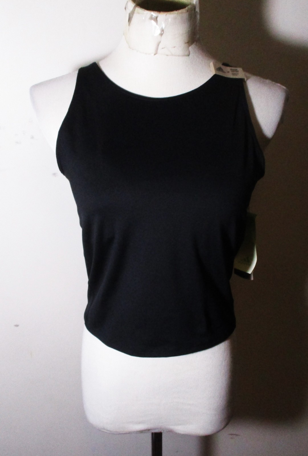 ADIDAS Black Cropped Tank Bra Top Women's Size L NWT