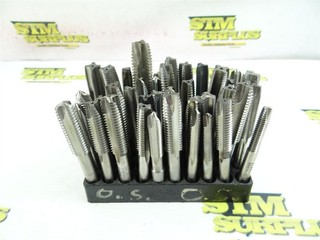 LOT OF 50 ASSORTED HSS TAPS 5/16" 18NC TO 5/8" 11NC GTD HANSON
