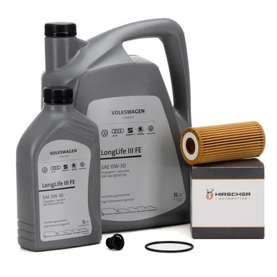 6L ORIGINAL VW 0W30 Motoröl HIRSCHER Ölfilter für VW GOLF 7 8 PASSAT 1.8/2.0 TSI