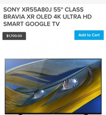 Sony BRAVIA XR A80J 55" 4K UHD OLED Smart TV
