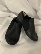 Black Split Sole Jazz Shoes Child Size 1.5 Med Weissmans