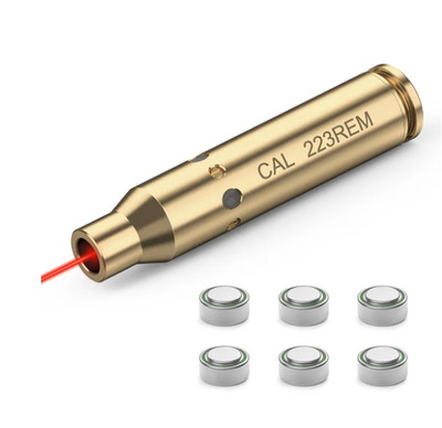 Laser Bore Sight 223 5.56mm Cal Red Dot Boresighter with Batteries