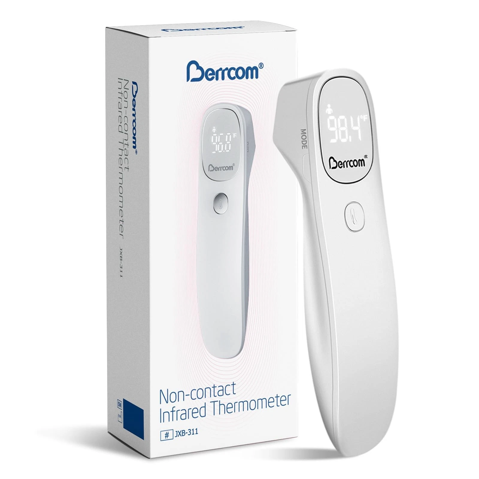 Berrcom Non Contact Infrared Thermometer Digital Forehead Thermometer for Adu...