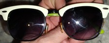 Vintage White and Green Izod Sunglasses Frame Only 