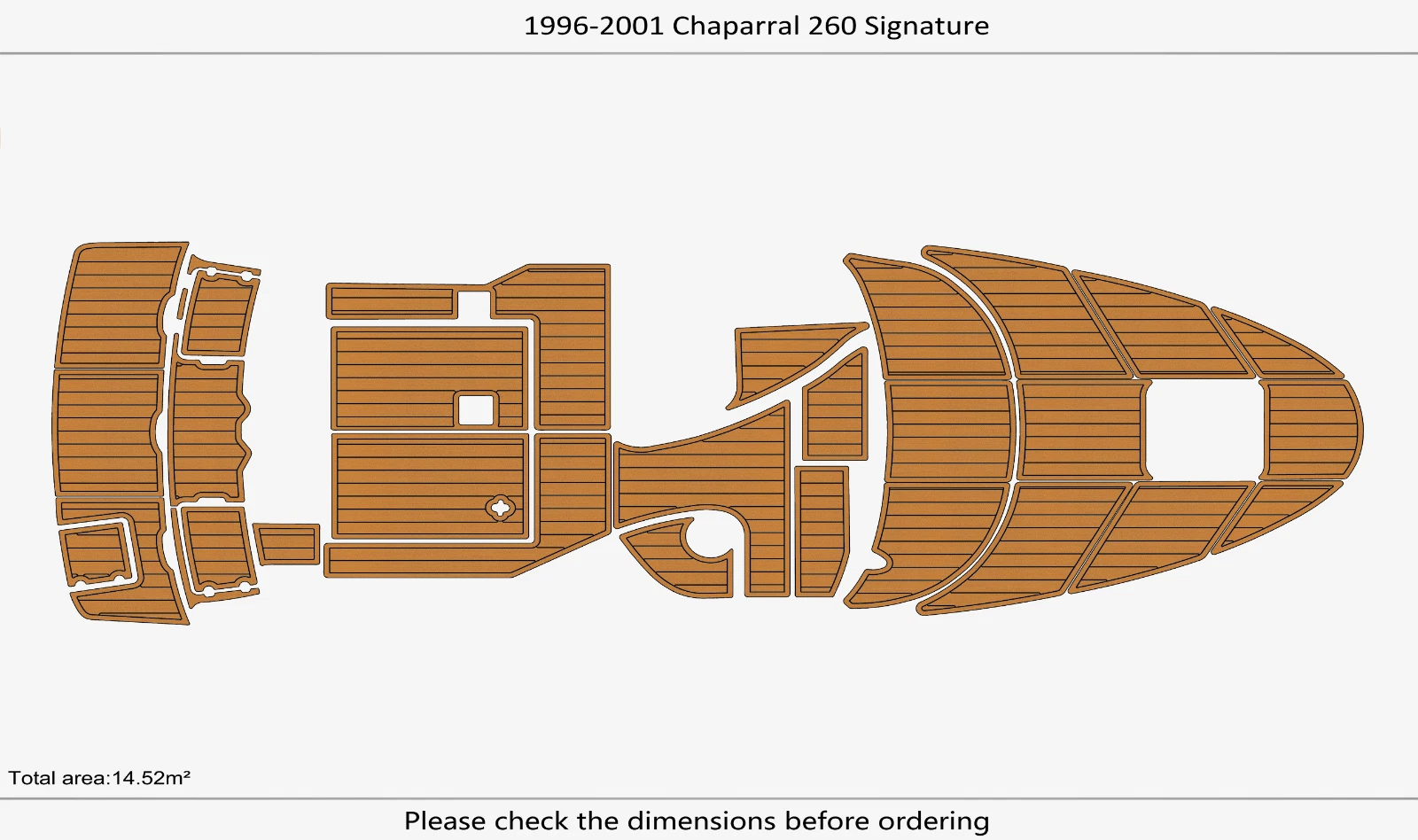 2001 Chaparral 260 Signature Swim Platform Boat Cockpit EVA Faux Foam Flooring