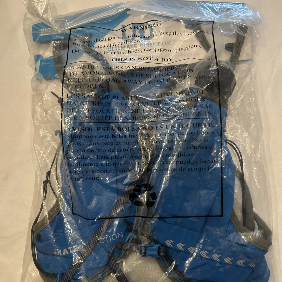 Chaleco de carrera Ultimate Direction 5.0 para hombre chaleco para correr talla pequeña, azul modelo antiguo Foto 4 de 4