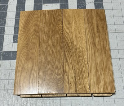 Lot De 12 Parquets En Chêne Massif MCM 4 Doigts - 9x9 Pouces, Finition Naturelle
