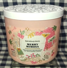 ALL NEW Merry Mimosa 3-Wick Candle 25-45 burn hours 14 oz Bath & Body Works