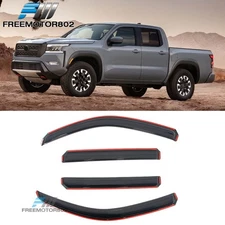 For 22-26 Nissan Frontier Crew Cab In-Channel Window Visors Rain Windshield 4PCS