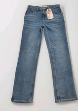 Levi Strauss Signature Jeans Boys 12 Blue Straight Stretch Adjustable Waist
