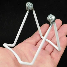 Easel Display Stand SMALL Size Adjustable White Vinyl on Metal