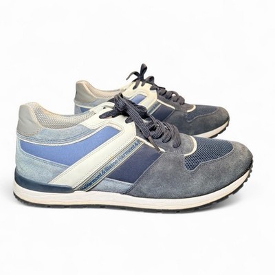 Harmont & Blaine low top lace-up sneakers cushioned suede colorblock E1095656