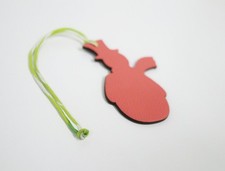 Hermes Petit H Snowman Bag Charm Epsom Togo Pink Brown Excellent Condition