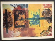 art postcard Virginia Evans Smit Twins Viridian NYC monotype gallery invitation