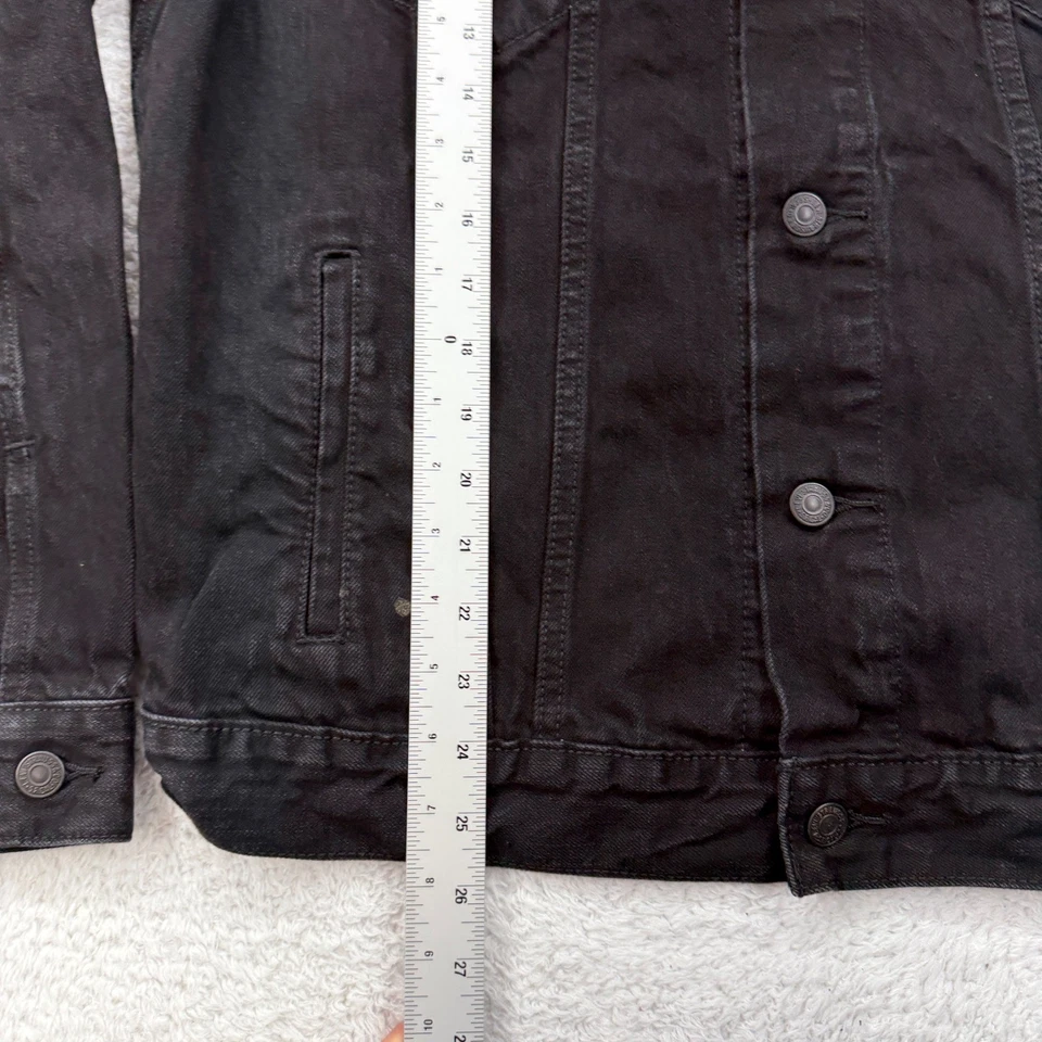 Chaqueta de mezclilla negra Levi Strauss Co para hombre talla L bordada Scott Reeves Horse Foto 4 de 4