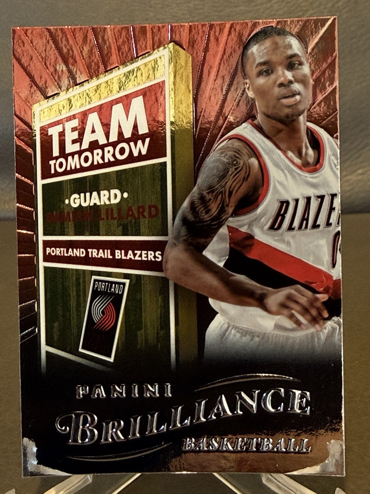 2012-13 Panini Brilliance Damian Lillard #9 Team Tomorrow RC Blazers Bucks