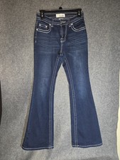 Y Jeans Dark Wash Bootcut Denim Jeans Size 5/6 Stretch Pockets
