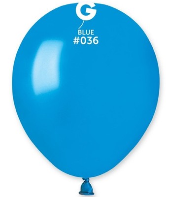 Gemar 036 Metallic Blue 12,5cm 5 Inch Latex Luftballons Blau 100 Stück