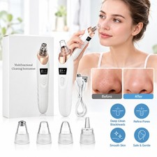 Vacuum Blackhead Remover Facial Skin Pore Acne Pimple 5 Sucker Cleaner Machine