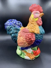 Vintage Collins Co Rooster Cookie Jar Farm Kitchen Decor 14” Ceramic Treat Jar