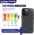 Battery Case for iPhone 14 Pro Max Rechargeable Upgraded 6000mAh Charge Black