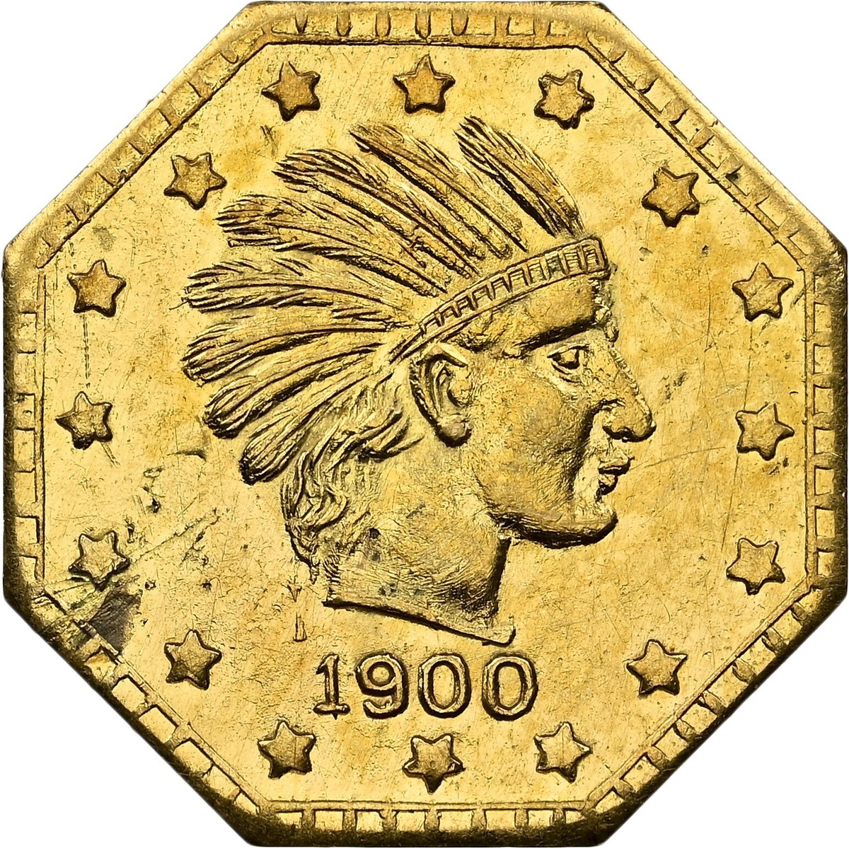1900 Alaska 1/2 Pinch, California Gold / NGC UNC Details