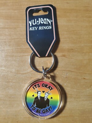 Its Okay to Be Gay 2 Men Acrylic Keychain by Evilkid Key Chain New LGBT LGBTQ