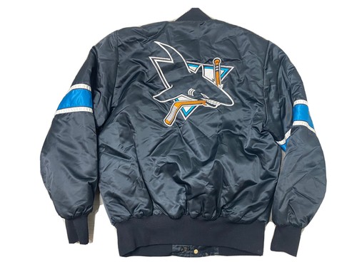 Vintage Retro Shain San Jose Sharks Bomber Style 80's Jacket Sz M *Keith D* Sign - Picture 2 of 10