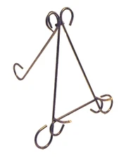 Vintage Gold Color Metal Picture Stand Display Easel Book Plate Holder Folding