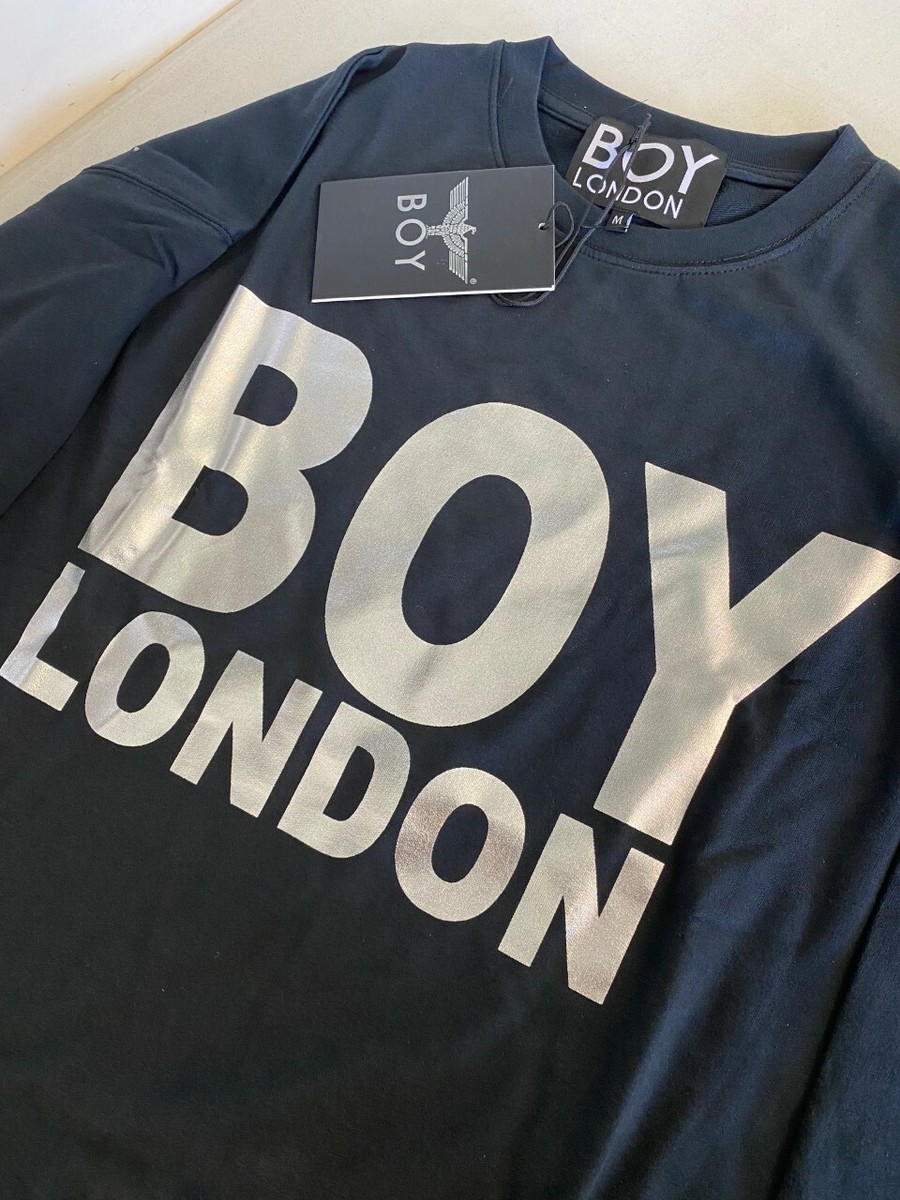 BOYLONDON 正規品★即発送★Signature PATCH logo M サイズ BOY LONDON SILVER LOGO UNISEX SWEATSHIRT XS/S/M DESIGNER