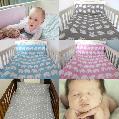 2 Pcs Baby Nursery Bedding Set DUVET COVER+PILLOW CASE 150x120cm fit Toddler Bed - Picture 2 of 73