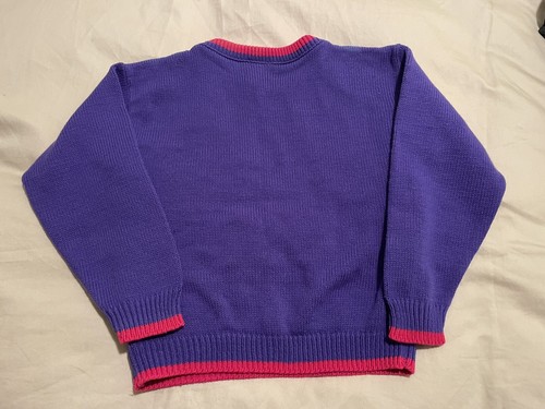 Vintage Disney Little Mermaid Ariel Hearts Girls 6x Sweater Pink Purple Jet Set - Picture 2 of 7