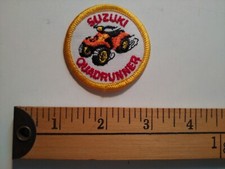 1  80S SUZUKI MOTORCYCLE BIKER RIDER PATCH CREST QUAD RUNNER OFFROAD RACING